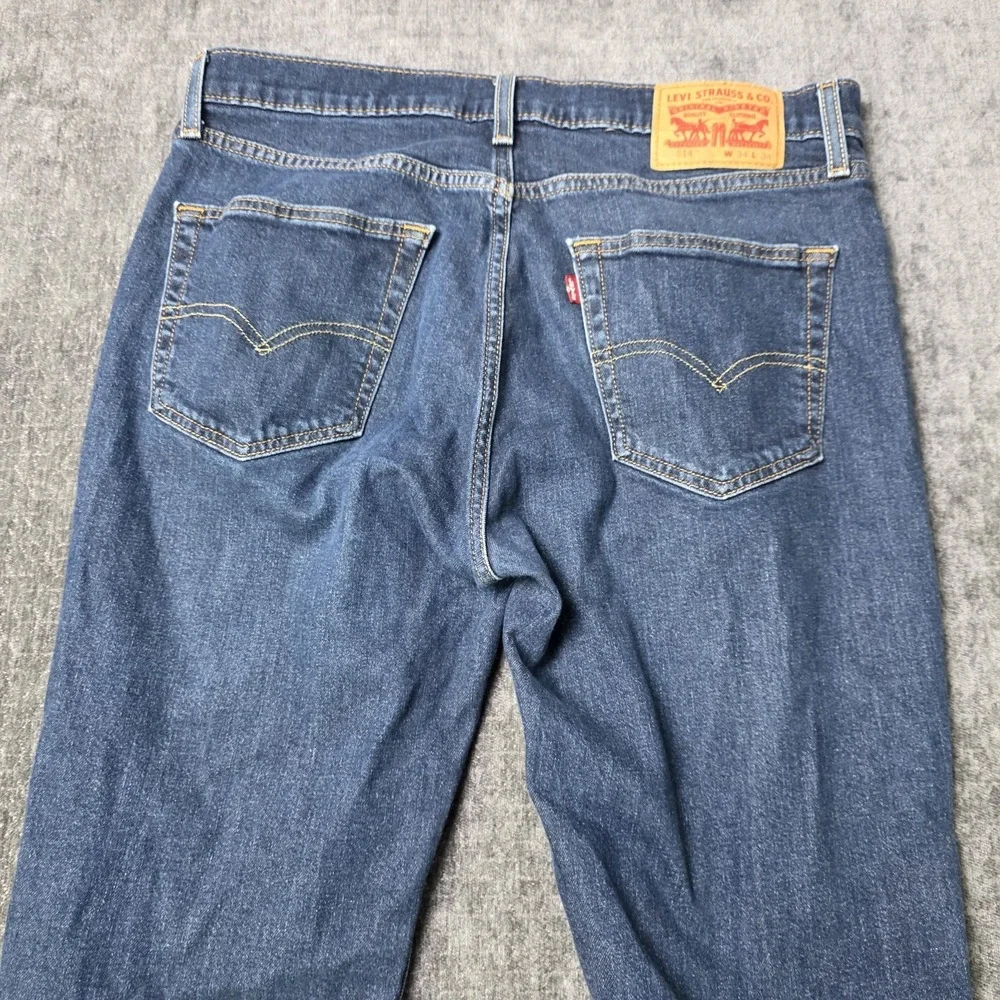 Levis 514 Jeans Mens 34x34 Dark Wash Stretch Denim Straight Fit Mid Rise